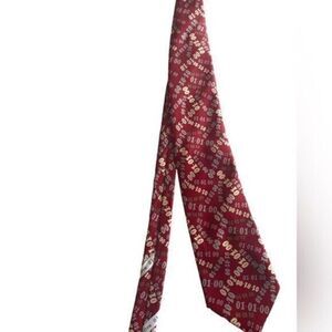 VINTAGE NECK TIE - 01-01-00 Millennium Year - Mark Of The Millennium Red